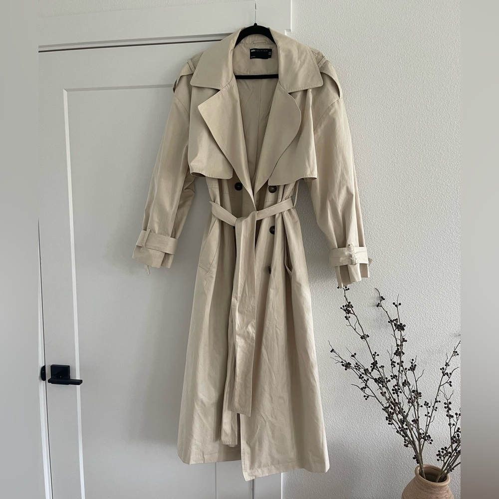 ASOS EDITION TRENCH COAT WOMENS SIZE 10 OVERSIZED